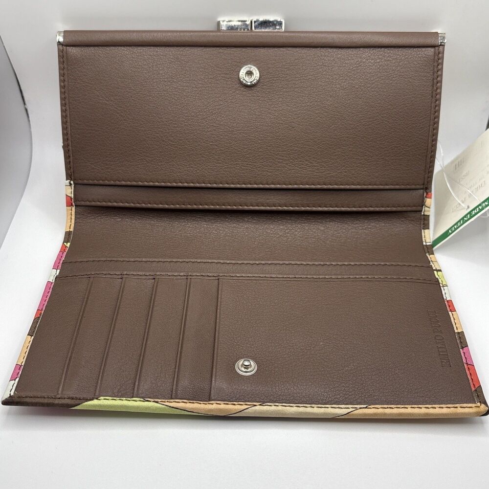 Emilio Pucci Long Wallet Geometric Pattern Purple… - image 6